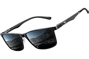 BIRCEN Mens Sunglasses Polarized UV Protection: Classic Shades for Men Driving Fishing with Al-Mg Metal Frame