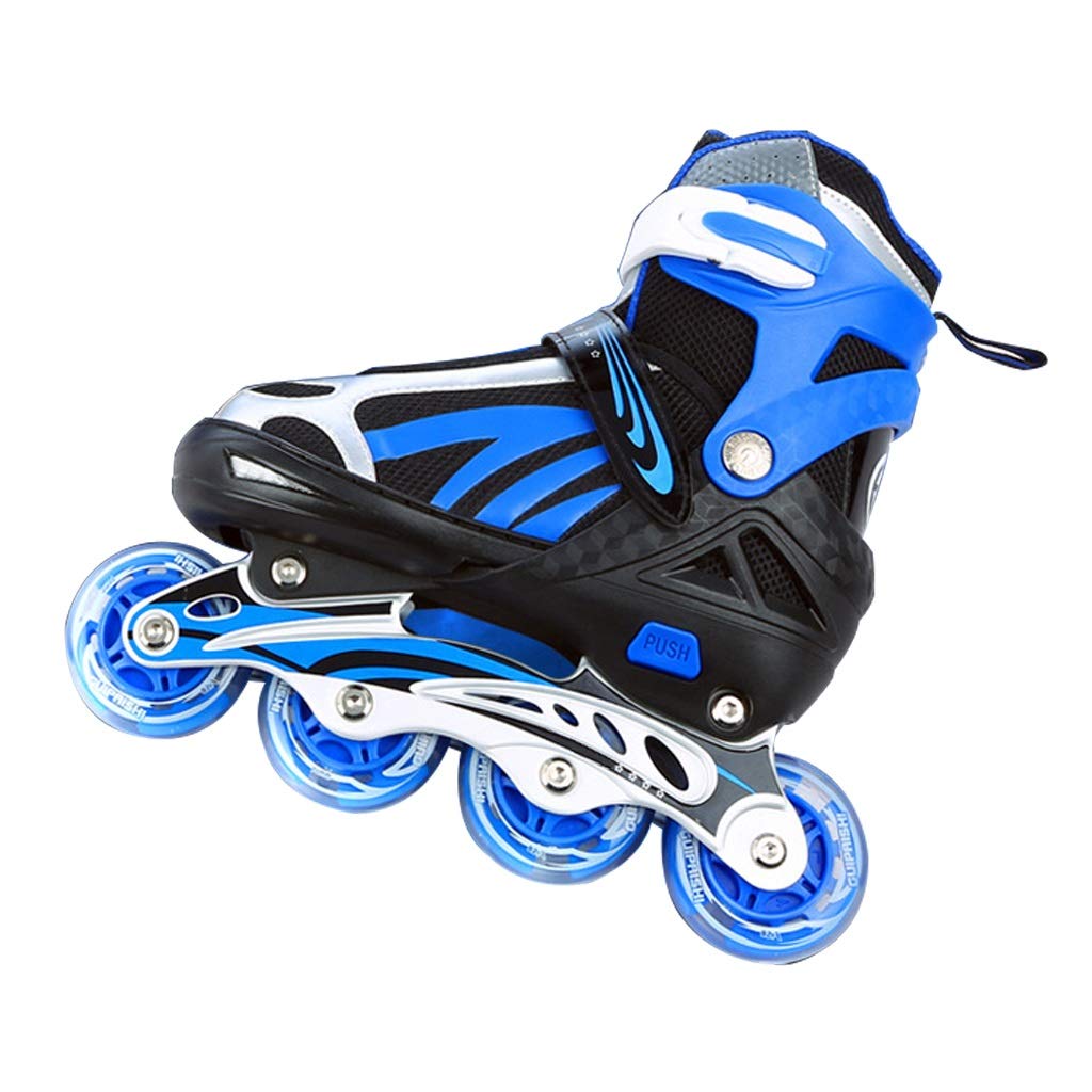 インラインスケート Lxp 大人初心者の子供用インラインスケート プロのローラーシューズ アンチコリジョンショックアブソーバー ブルーレッドピンク 34 38 青 34 38 青 B07qqjdzh1 26 33 さいず サイズ 赤 色 高構成プロスケート靴 インラインスケート 特価商品