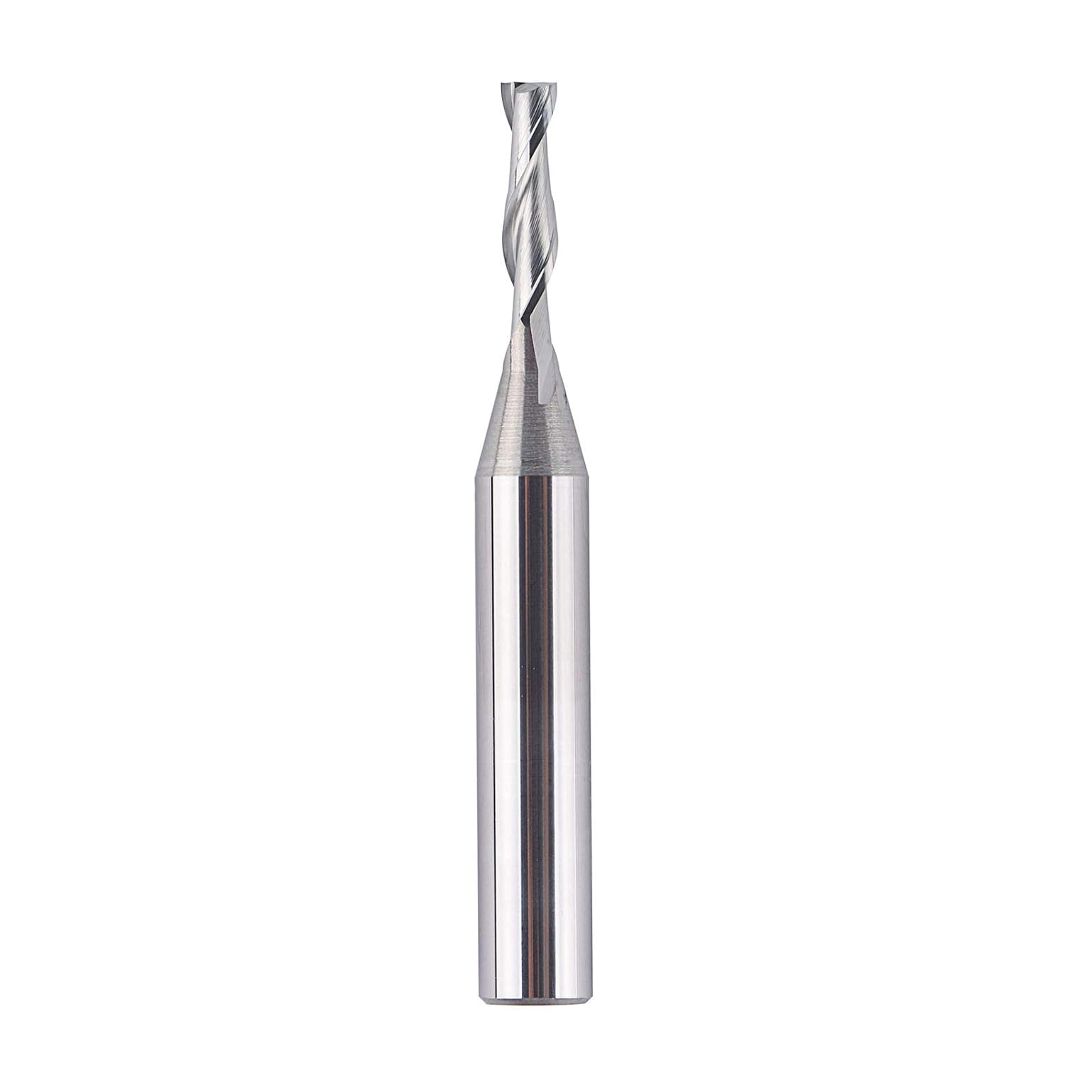 SpeTool Router Bits 1/4 Inch Shank Spiral Router Bit Up Cut 1/8 Inch Cutting Diameter CNC Router Bits 1/2 Inch Cutting Length HRC55 Solid Carbide End Mill for Wood Carving Wood Cutter