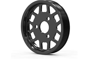 Bevinsee Power Steering Pump Pulley Compatible with BMW E36 E39 E46 X5 Z3 323Ci 323i 325Ci 325i 325Xi 328Ci 328i 330i X5 528i 530i M52TU M54 Engine, Replacement for 32421740858, Billet Aluminum