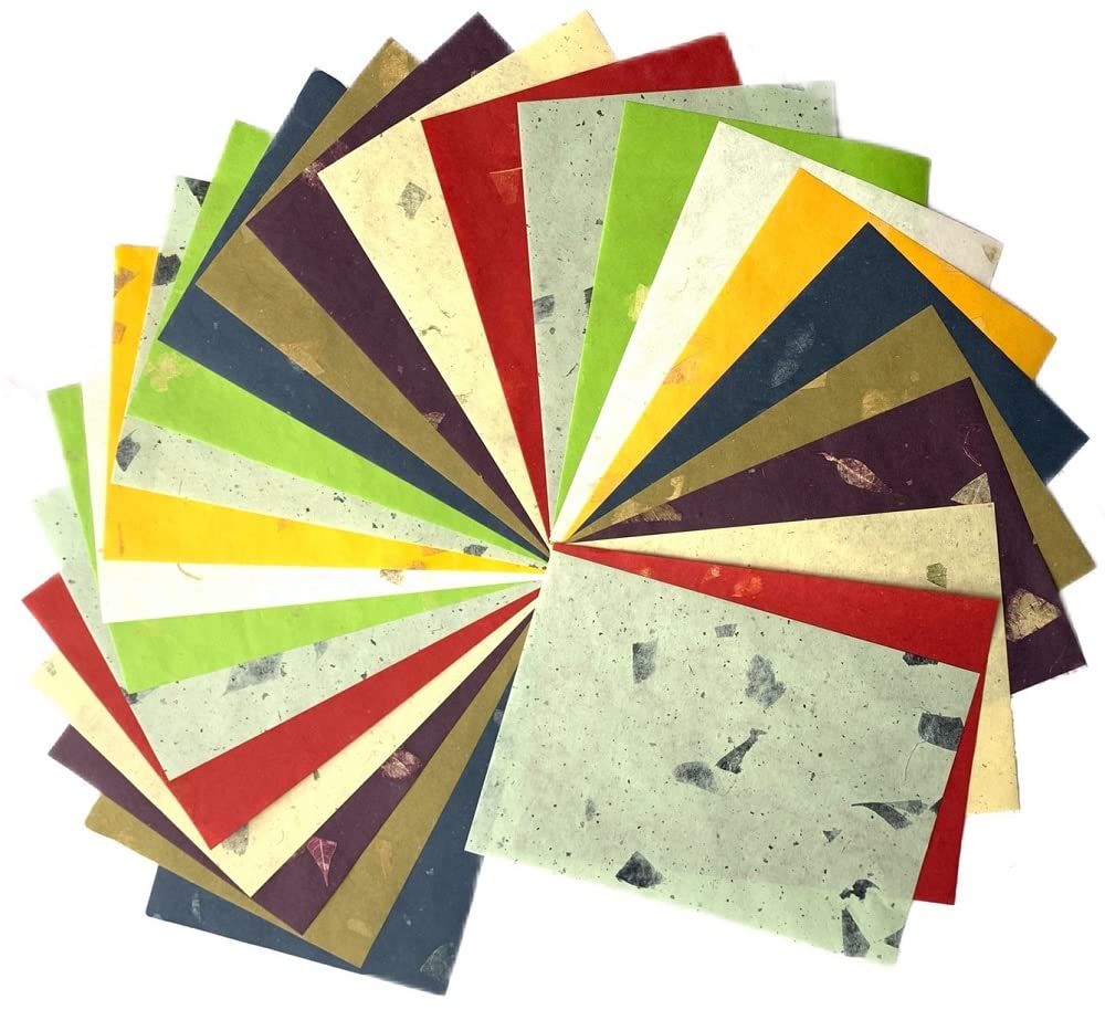 RATREE 888 50 Sheets A4 Natural Fiber Mulberry Tree Mulberry Paper Sheets Art Tissue Washi Paper Design Craft Art Origami Suppliers Card Making DIY Crafts