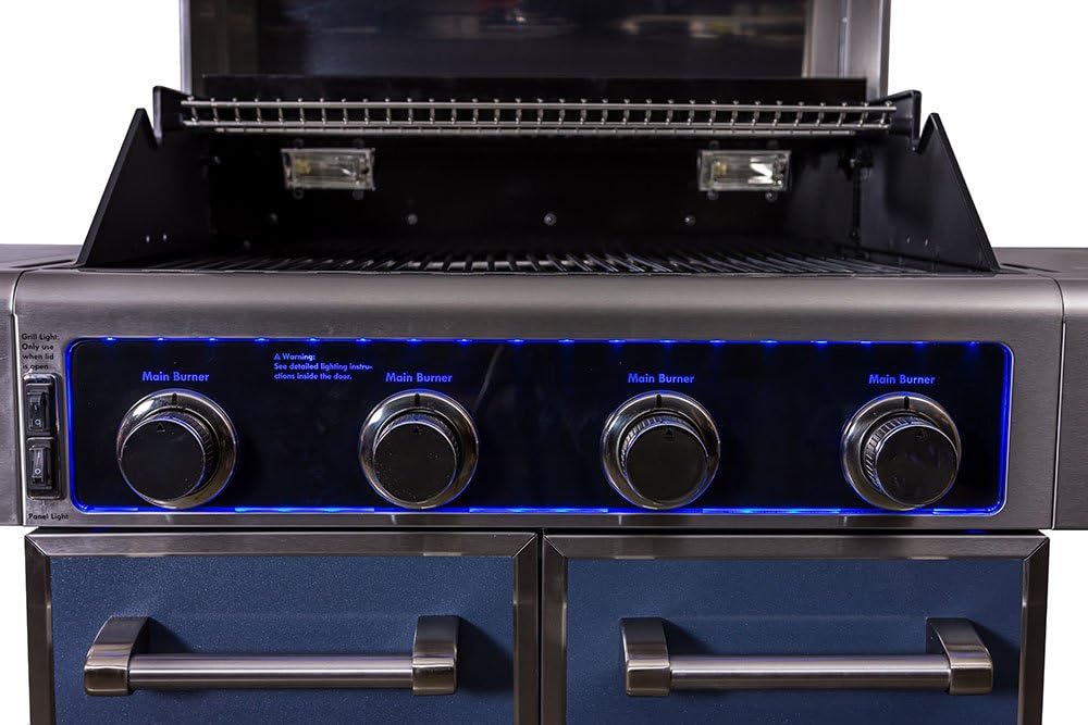 review Kenmore Elite  PG-40415S0LC Stainless Steel 4 Burner Outdoor Patio Gas BBQ Propane Grill With Side Burner in , Gun Metal Grey