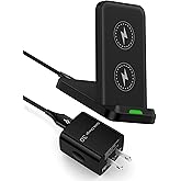 Android Wireless Charger Stand for Samsung Galaxy S26 S25 Ultra S24, 15W Sam Sung Wire less Charging Phone Holder for iPhone 17 Pro Max 17Pro 16e 15, Google Pixel 10 Pro XL Fast Charging Station Block