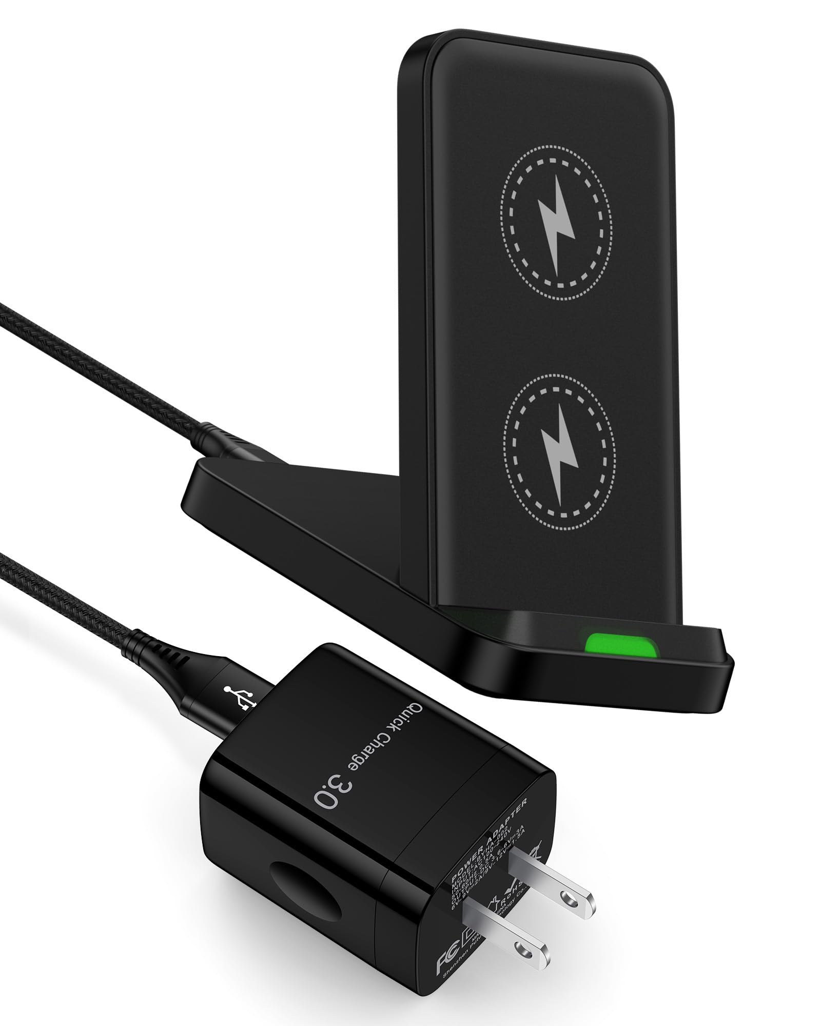 Android Wireless Charger Stand for Samsung Galaxy S26 S25 Ultra S24, 15W Sam Sung Wire less Charging Phone Holder for iPhone 17 Pro Max 17Pro 16e 15, Google Pixel 10 Pro XL Fast Charging Station Block