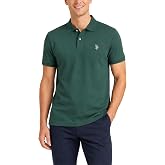 U.S. Polo Assn. Men's Classic Polo Shirt, Two-Button Closure Pique Polo Shirt, Summer Fashion Golf Shirt
