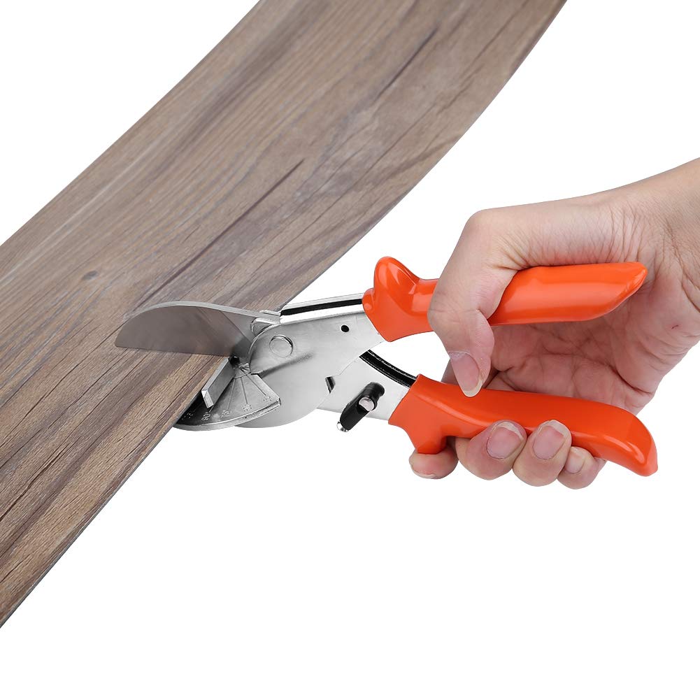Multi Angle Miter Shear SK5 Trunking Shears 45-135 Degree Angle Mitre Gasket Shear Trim Cutter Adjustable Multi Angle Wire Duct Cutter(Orange)