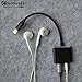 iPhone 7/7 Plus Audio Adapter, Charge Adapter, Earphone Adapter 2 in 1 Lightning 3.5mm Headphone Adapter Cable by CreativeEI (Bright Black)