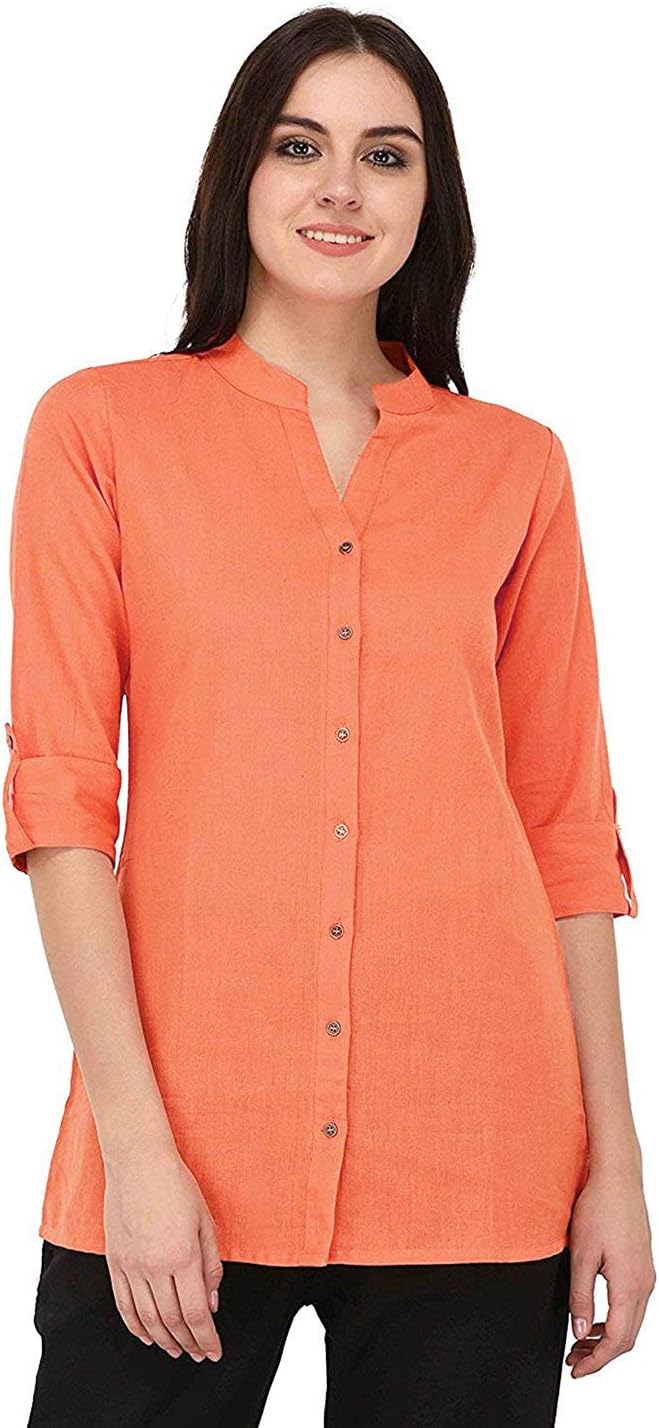 Vastraa Fusion Cotton Flex Short Kurti Top for Girls/Women Available in and 09 Size Options (Up to 5XL)