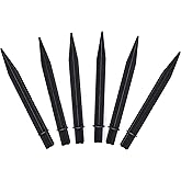 Zodazoqa 6Pcs 8.25 Inch Plastic Reinforced Ground Spikes, Solar Lights Spikes, ABS Plastic Lights Replacement Stakes, Ideal for Solar Pathway Lights Garden Lights Torch Lights