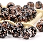 100 Pieces 8mm Black BeadsTransparent Glass Beads, Small Round Matte Sea Glass Beads for Jewelry Making, Earring Spacer Beads,DIY Crafts Bracelets Necklaces Earrings