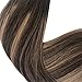 LAB·EH Hair Extensions Tape in Ombre Chocolate Brown to Caramel Blonde 16 Inch 50g 20pcs Tape in Human Hair Extensions Skin Weft Real Natural Hair Extensions
