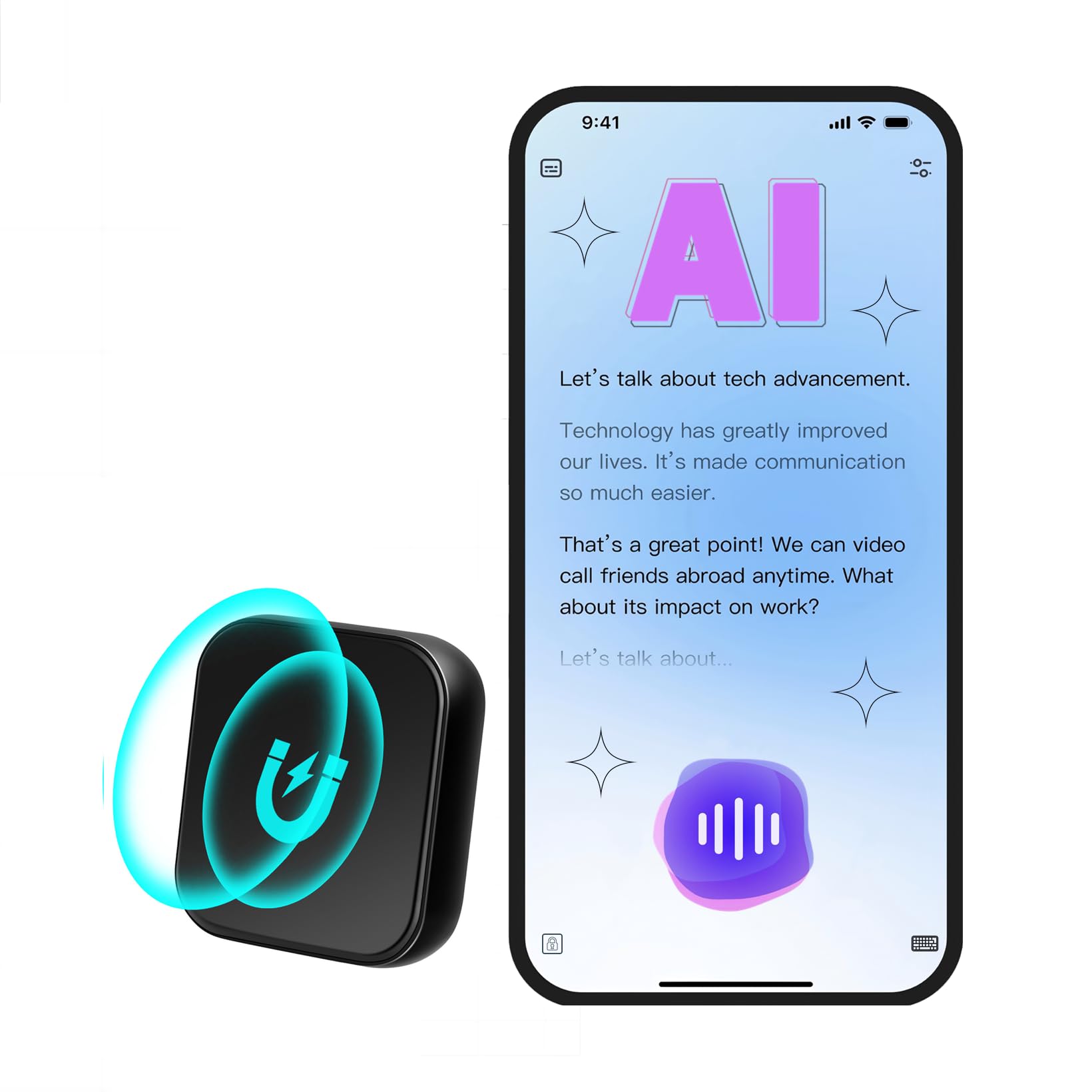 Photo 1 of ?2025 New Version? 132G AI Voice Recorder 9800 Hours Voice Activated Recorder Recording Device Built-in HD Recording Module, Hybrid ANC Precise Noise Reduction Technology for Meetings, Work, Lectures