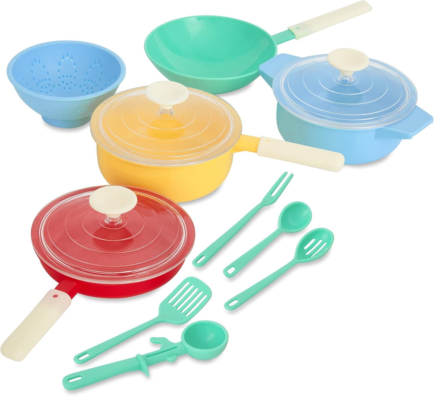 Casdon Pan Set, Toy Pan Set For Children Aged 3+, Pastel Colours Pans And Utensils For Imaginative Play (50250)