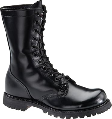 patent leather military boots