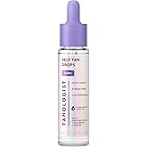Tanologist Dark Self Tan Drops, Streak-Free Body & Face Tanning Drops, No Fake Tan Smell, For Moisturizer & Lotion, Bronzing Face Tanner, Skincare Ingredients, Vegan, 1.01 fl. oz/30 ml Bottle