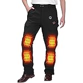 KEMIMOTO Men's Motorcycle Heated Pants, 3-6H Heating Time & ESA Armor - Water-Resistant Riding Pants for Winter, Black