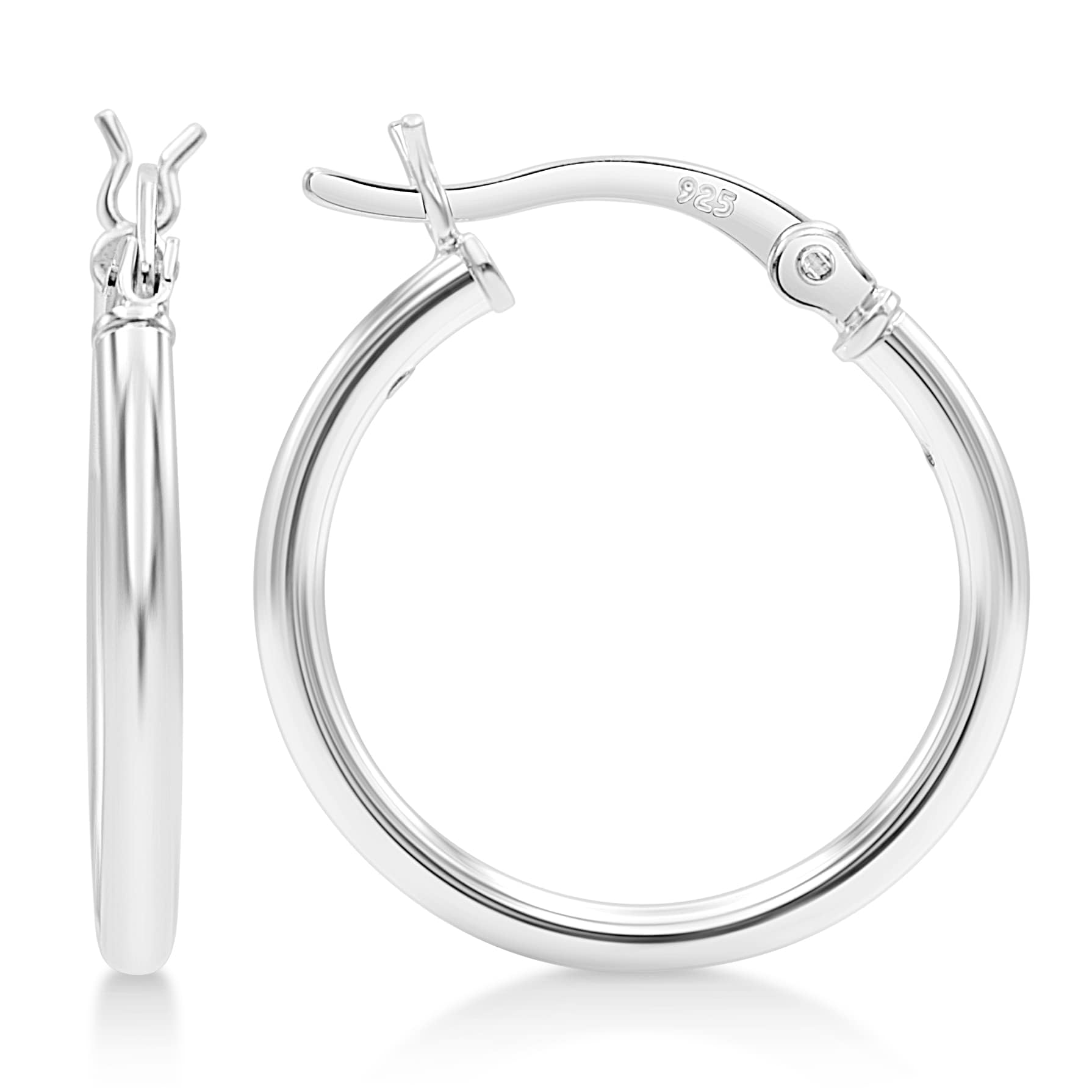 KEZEF 20mm 925 Sterling Silver Hoop Earrings – Hypoallergenic Hoops for Everyday Wear & Gift-Ready — image 1