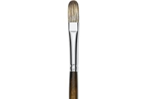 Silver Brush Limited 260310 Monza Filbert Brush for Oil & Acrylics Paintings, Size 10, Long Handle
