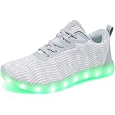 HONGGUOZI Light Up Shoes for Women Men, LED Sneakers USB Charging Unisex Adult Glow Party Cool Dancing Shoes