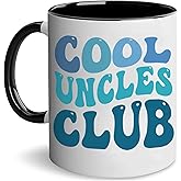 TSIMPLE Cool Uncles Club 11oz Mug - Best Uncle Gifts from Niece, Nephew - Funny Gift Mug Drinkware - Uncle Father’s Day, Birthday, Thanksgiving, Christmas Gift