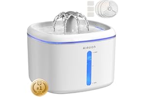 AIAUON Cat Water Fountain,84oz/2.5L Pet Cat Fountain – Ultra Quiet Upgraded Automatic Pet Water Dispenser with 3 Replaceable Filters, Indoor Cat & Dog Drinking Bowl