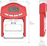 GRIPX Digital Hand Dynamometer Grip Strength Meter 198lbs/90Kgs Red Auto Capture view 2