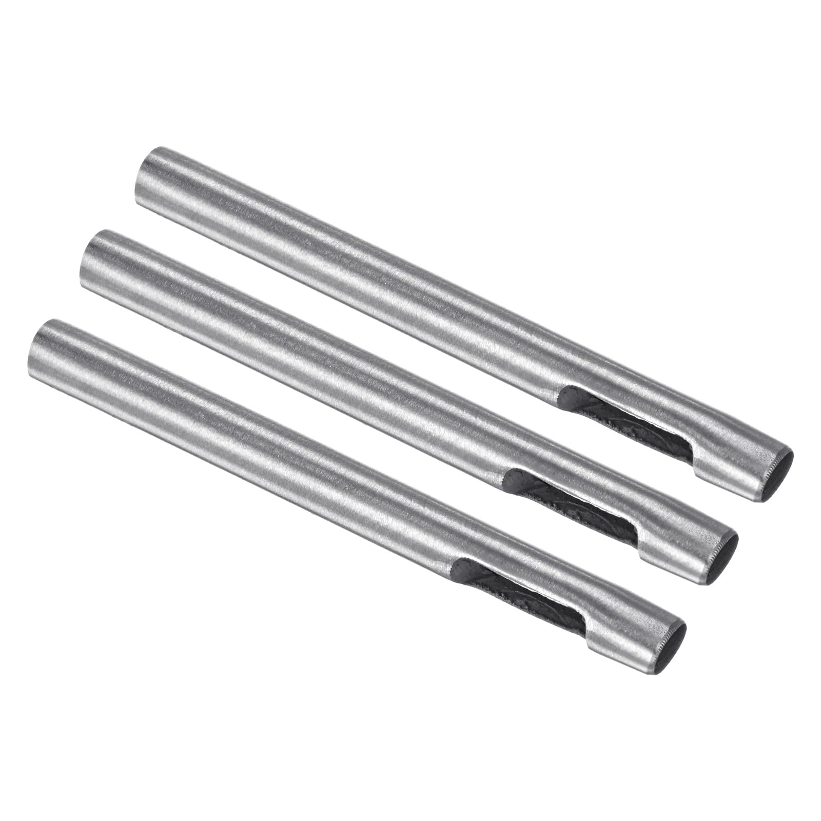 Kozelo 2pcs Oval Leather Hole Punch - [5 x 9mm] 45# Steel Punch Cutter Tool Hollow Punching for Belt Leather Craft Clothes Use, 100mm / 4" Long