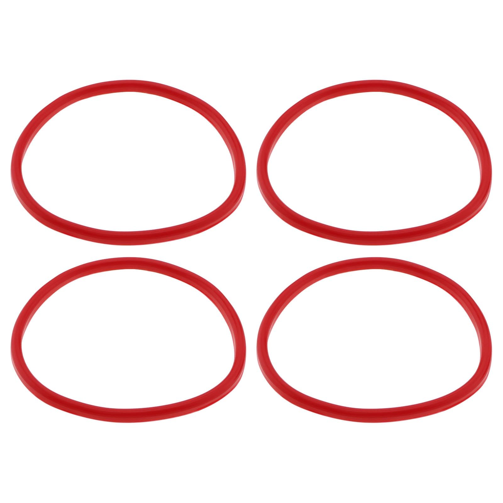 OTOTEC 4pcs 4.5 inches Glass Hummingbird Feeders Replacement Part Seal Rings Leakproof Gasket Compatible with WOSIBO Feeder Base (red)
