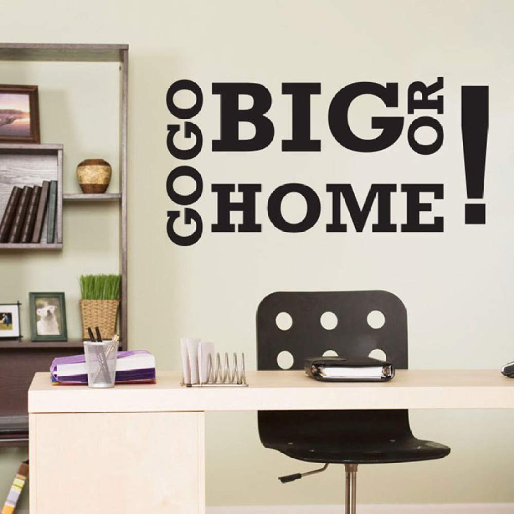 HNXDP Gym Quote Wall Decal Art Decor Sticker Workout Go Big Or Go ...