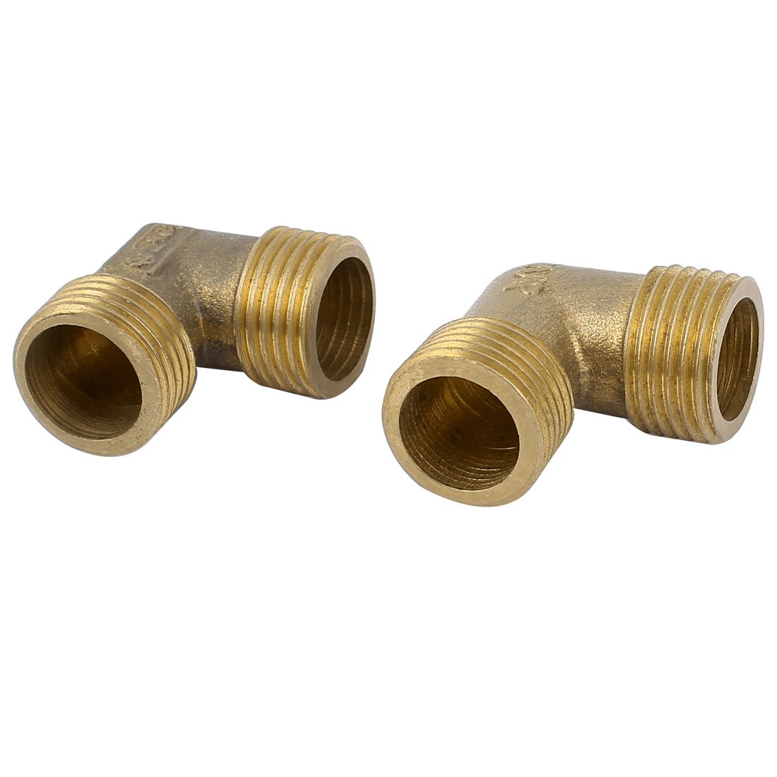 Sourcingmap 2PCS 90 Degree 1/2" Male NPT to 1/2" Male NPT Elbow Coupling Connector