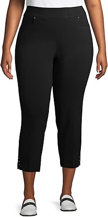 plus size black skinny dress pants