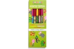 SNIFTY Scented Pencil Toppers with Zoo Themed Pencils (5 Pack)