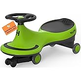 Hurtle Swing Ride On Car, Wiggle Car Toy for Kids, No Pedals, Batteries or Gears, Safe Toddler Ride On Toy with Twist & Go Motion, for Indoor & Outdoor Use, Suitable for Kids Above 2 Years, Green