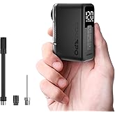 COOSPO X1 Mini Electric Bike Pump with Gauge, 120PSI Portable Bicycle Tire Pump, Auto Stop, Fast Inflation for Presta & Schra