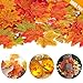 1100 Pcs Fall Leaves Artificial Maple Leaf for Thanksgiving Christmas Autumn Table Fall Decor,Fake Maple Leaves Autumn Fall Weeding Decorations for Reception,Party,Indoor Outdoor Wreath