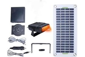CHEOTIME 30W Solar Panel Heater, Monocrystalline Silicon Solar Panel Portable Chicken Coop Heater Space Heater for Outdoor Wi