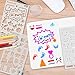 Journal Stencil Template 26Pcs Planner Set for Journal/Notebook/Diary/Scrapbook DIY Drawing Template Bullet Stencils 4x7 Inch