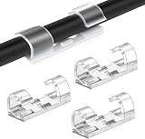 CORTNEY 80 Pcs Transparent Self Adhesive Cable Clips Wire Management Organizer view 1
