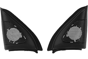 Door Speaker Cover,Pair Car Door Speaker Cover Audio Tweeter Trim Black Replacement for Corolla 2003‑2006
