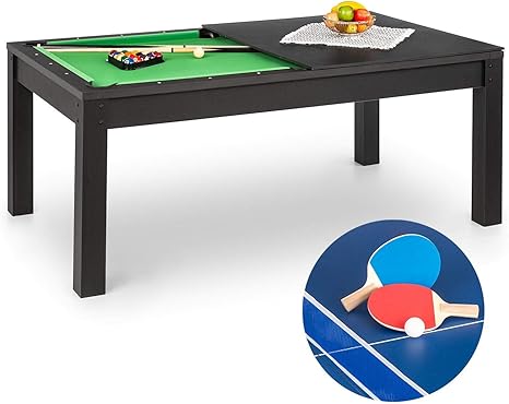 Oneconcept Liverpool 3in1 Billiard Table Ping Pong Table Dining Table Mdf Material Accessories Included Black Amazon Co Uk Sports Outdoors