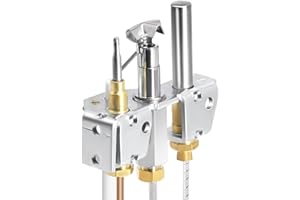 Hiorucet 4021-732 Pilot Assembly NG for Heatilator GNDC33, GNDC36, Heat-N-Glo and Quadrafire Fireplaces Parts, Heatilator and Heatnglo Natural Gas Pilot Assembly 25660 with Thermocouple, Thermopile.