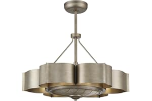 Savoy House 39-FD-125-53 Stockholm 6-Light Fandelier in Silver Patina (31" W x 12" H)