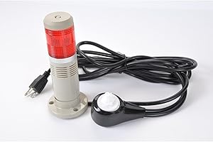 PRESAIR TROL BY SENASYS Presair Air Pressure Sensor, Monitor with Audio Alarm and Red Stack Light, Adjustable Range of 75-125PSI, Part Number PAK-S195R-RLA