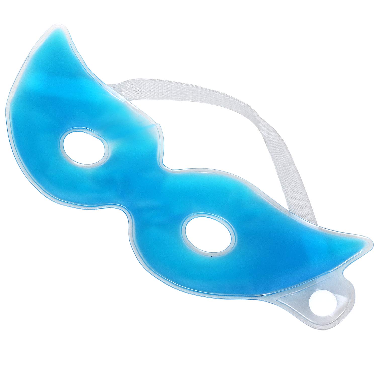 TRIXES Relaxing Gel Eye Mask with Holes - Cool and Hot Headache Tension Relief - Soothing for Puffy Eyes