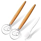 Aqdocvf 2-Pack Danish Dough Whisk, 13-Inch Bread