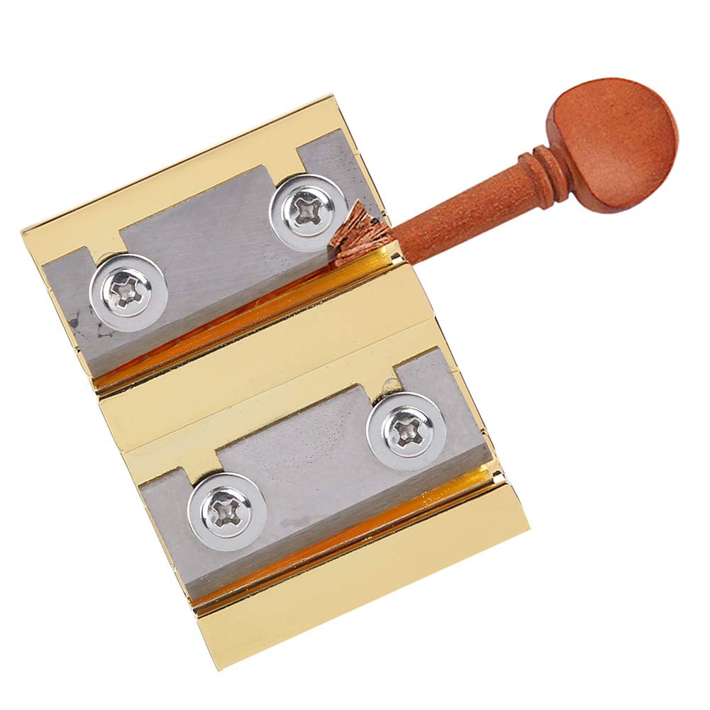 Professional Golden Violin Peg Shaver Reamer Cutter for Violin 4/4 or 3/4, Made of Brass and Steel, Convenient and Durable, Suitable for Violinists