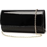 Patent Leather Envelope Clutch Womens Evening Handbag Stylish Shoulder Bag Purse for Christmas Wedding Party Prom