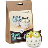 Woolbuddy Needle Felting Starter Kit (Owl) for Beginner &amp; Adults with Tool | Needle Felting Kit (Owl), Includes Soft Handmade Wool Roving, Felting Needles &amp; Instruction, DIY Gifts for Beginner Adults