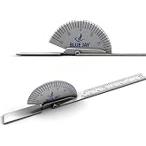 Blue Jay Stainless Steel Finger Goniometer Protractor, Joint Range of Motion Measure Tool for Occupational Therapy, Metal Orthopedic Device with 30 to 150 Degree Scales