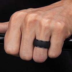 Egnaro Men's Silicone Rings 10mm Wide 2.5mm
